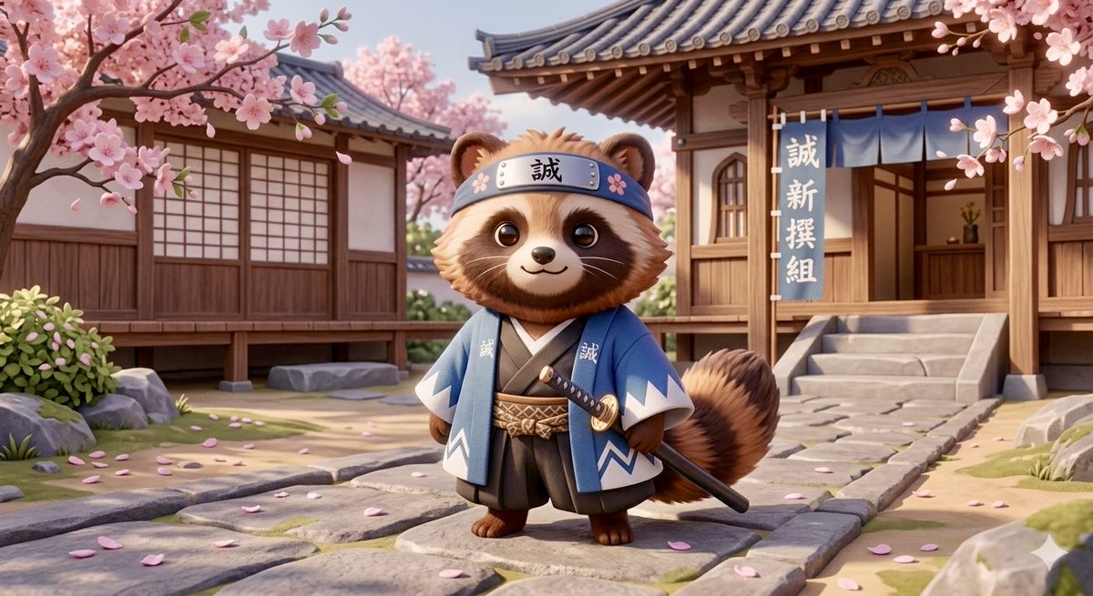 ちびっこ新撰組 八番隊組長 たぬきち🦝✨