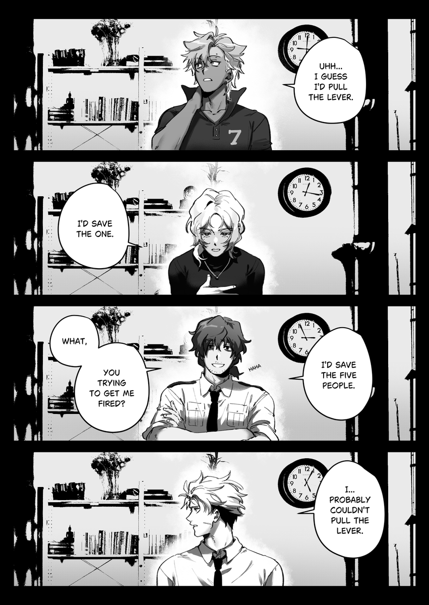 sevenreii's tweet photo. comic for a death game project i'm working on with friends (2/6) https://t.co/rYNHTilOdR
