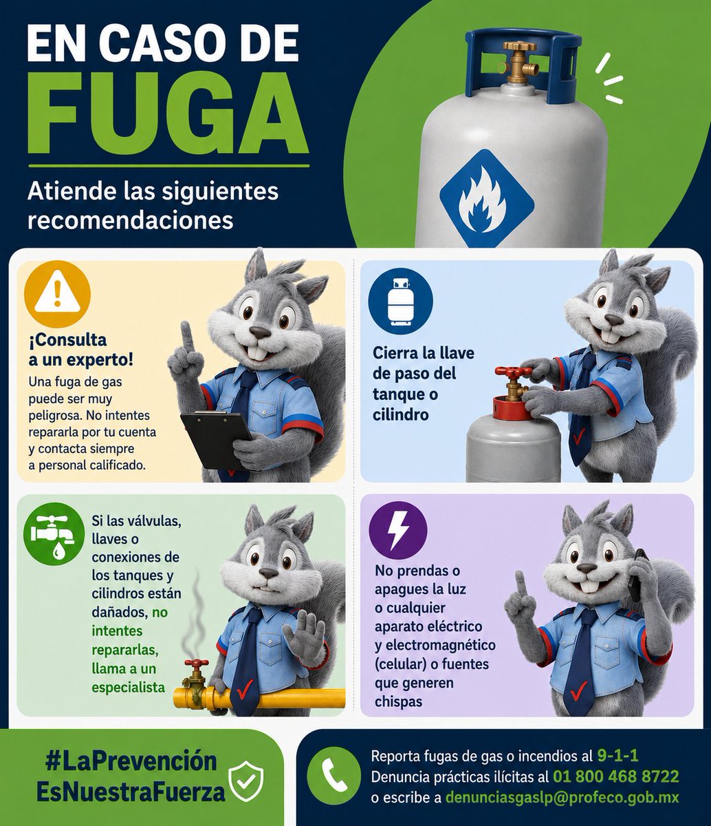savemx's tweet photo. ¿Sabrías cómo actuar si detectas una fuga de gas? 🚨

Una reacción oportuna puede prevenir incendios, explosiones y proteger la integridad de quienes te rodean.

#Prevención #Seguridad #FugaDeGas #ProtecciónCivil #SeguridadIndustrial #CulturaDeLaPrevención #SAVE https://t.co/nR57ZQubcC