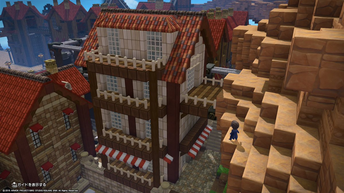 D_F_Jr_0channel's tweet photo. おはようございます！
いつも作ってる建物とはちょっと違った…工業地帯の居住区として違和感ないように…と考えながら作った結果、まぁいつも通りなような建物が(笑)
まぁ良しとして少し内装を入れようと思います♪
では、今日も元気にレッツビルドっ♪
#DQB2 #ゲーム建築の世界 https://t.co/Du1oWfnQGx