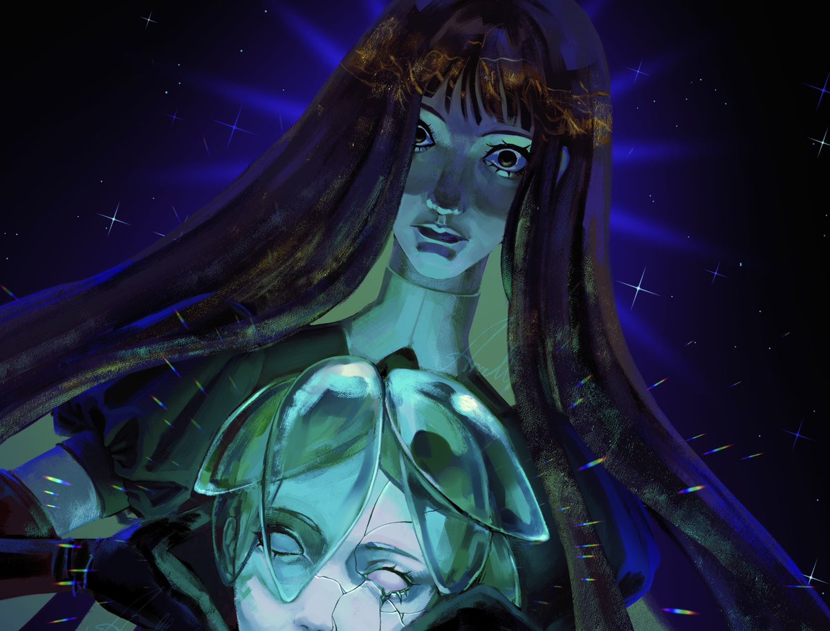 Aralli__'s tweet photo. Get up and see things with new eyes
Lapis Lazuli and Phosphophyllite #housekinokuni #art #fanart
#hnk #lotl https://t.co/brbbxbpbkG