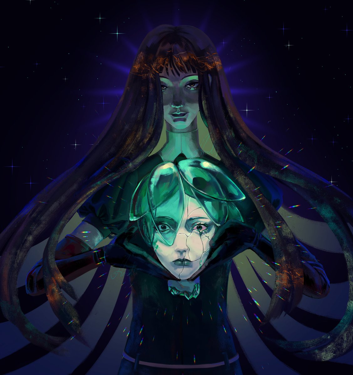 Aralli__'s tweet photo. Get up and see things with new eyes
Lapis Lazuli and Phosphophyllite #housekinokuni #art #fanart
#hnk #lotl https://t.co/brbbxbpbkG