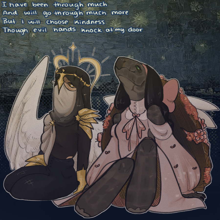 koahtoah's tweet photo. my first af attack of the year!!! ft my girl arwen and cass' girl orchid <333 they're kindness queens and i love them!!

#artfight #artfight2026 #af #af2026 #dnd #dndcharacters #dndoc #art #digitalart #ocart #oc #kindness https://t.co/6inw1KLsK2