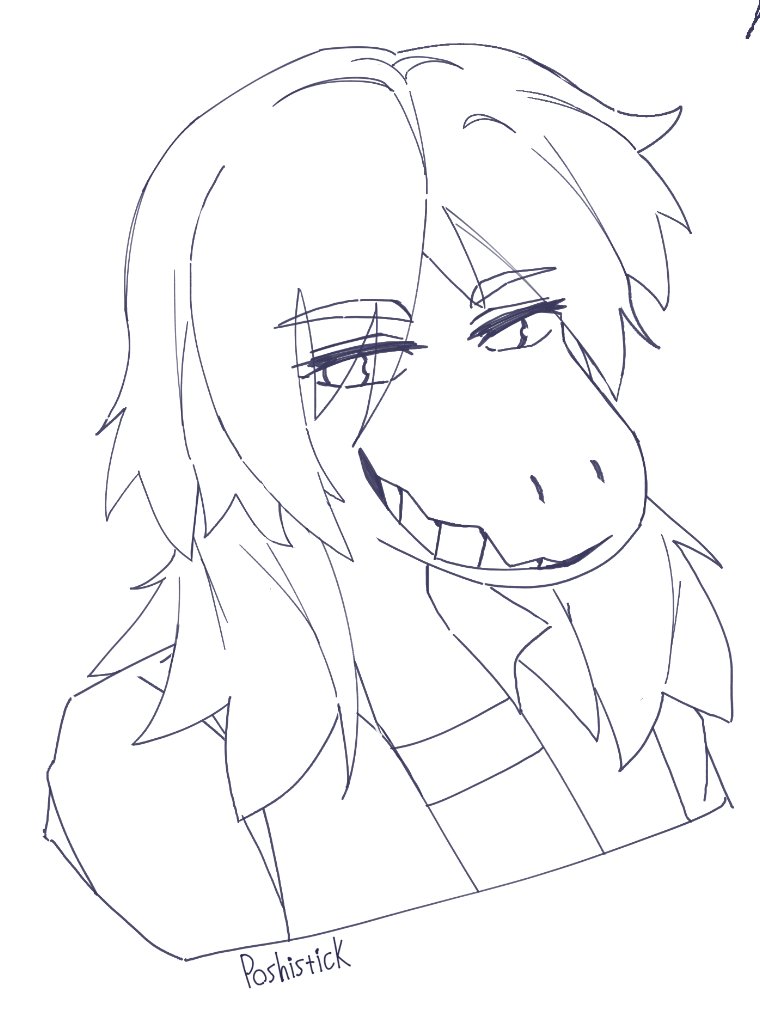 Poshistick's tweet photo. Totally normal Susie Deltarune https://t.co/DEcYa4flD9
