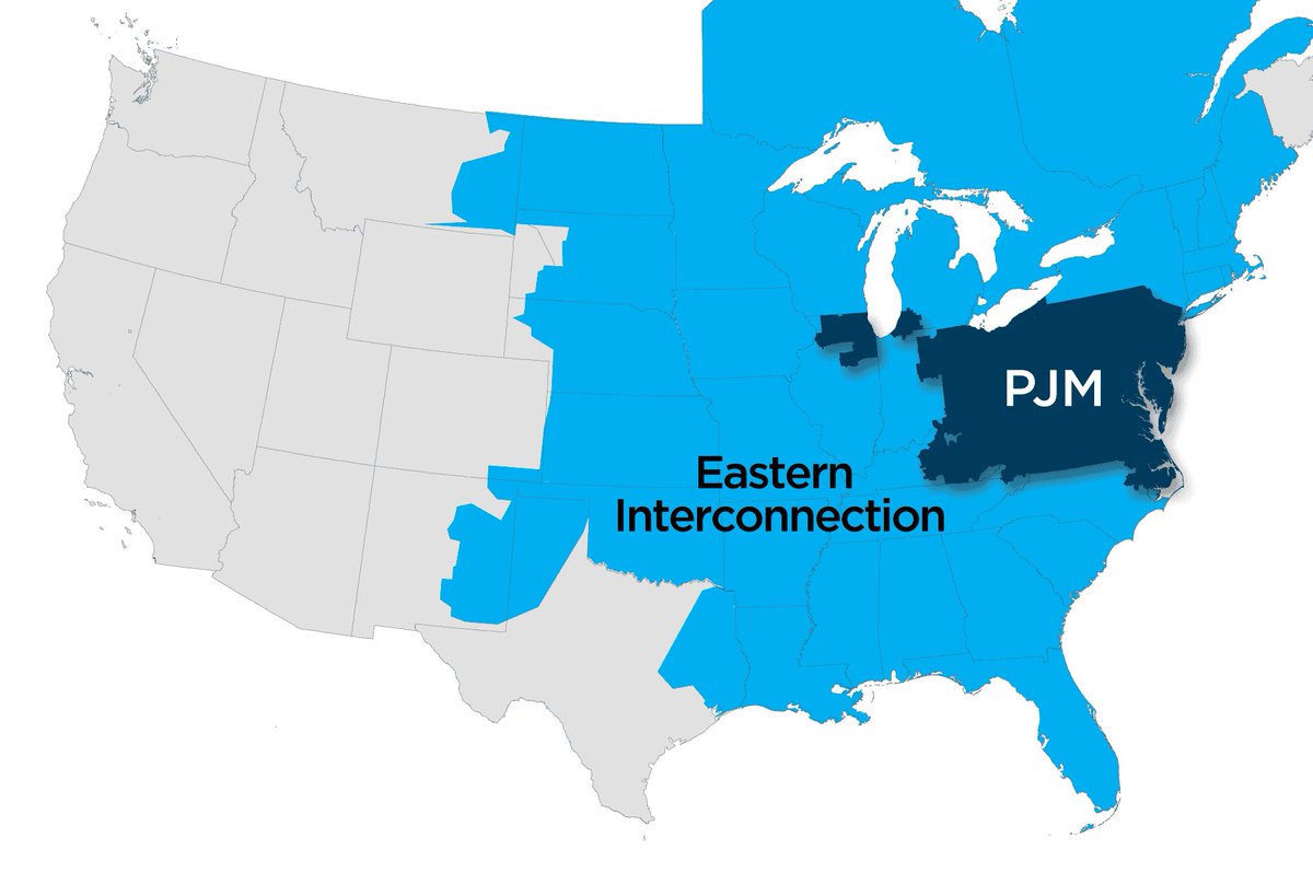 DmitriTrades's tweet photo. PJM, the grid operator covering Virginia and D.C., faced a formal emergency order from the Department of Energy amid extreme heat and tight capacity from recent data center expansions. 

The order allows for temporary pollution-limit waivers to avoid blackouts. 

The first large scale emergency of many. The grid needs expanding.

$ECG $MYRG $CAT