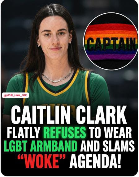 Will_iam_001's tweet photo. Caitlin Clark boldly refuses to wear the LGBT armband and delivers a strong criticism of the 'woke' agenda! 🔥💪
👉Do you support her?
 Yes or No 👇" https://t.co/82aPaUVxRY