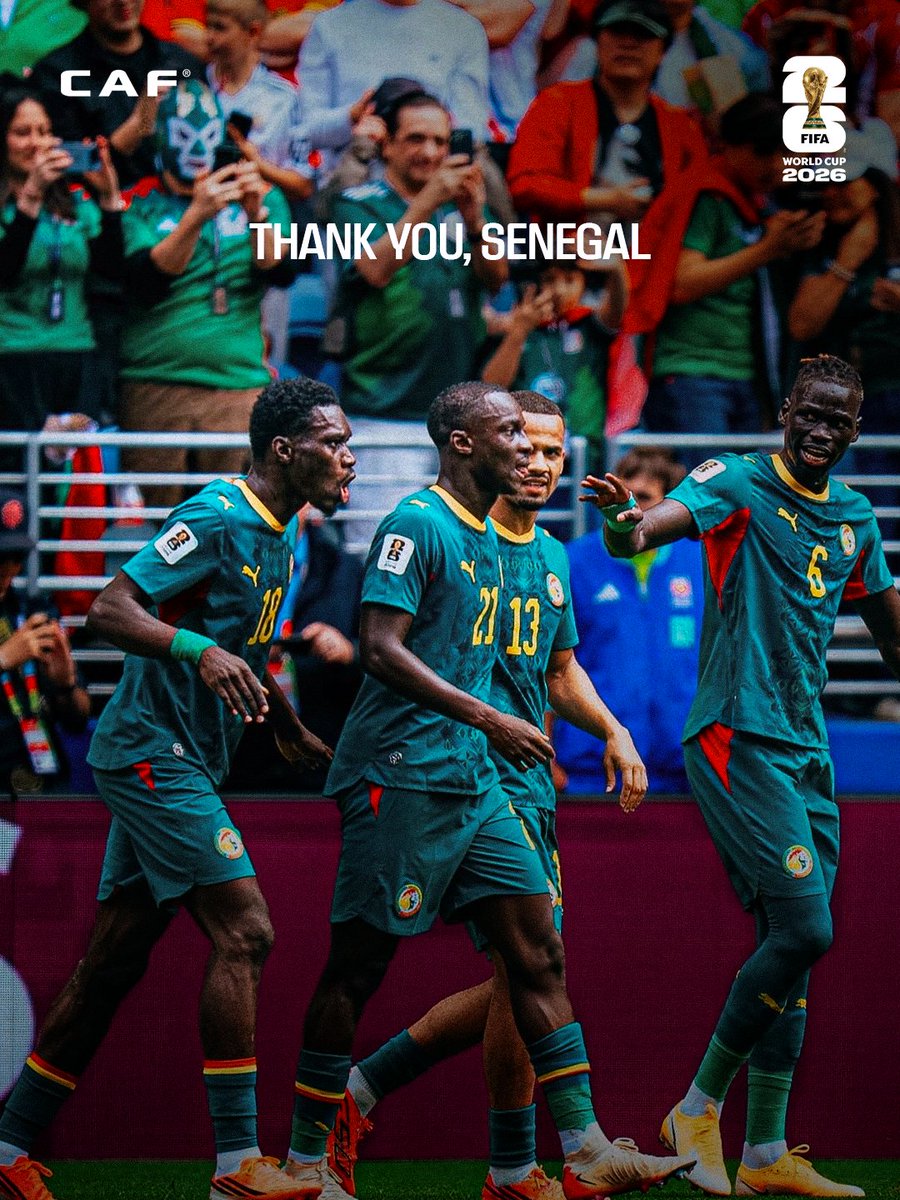 CAF_Online's tweet photo. So close. So much to be proud of. 🇸🇳

#FIFAWorldCup https://t.co/TtQ7eBGrS8