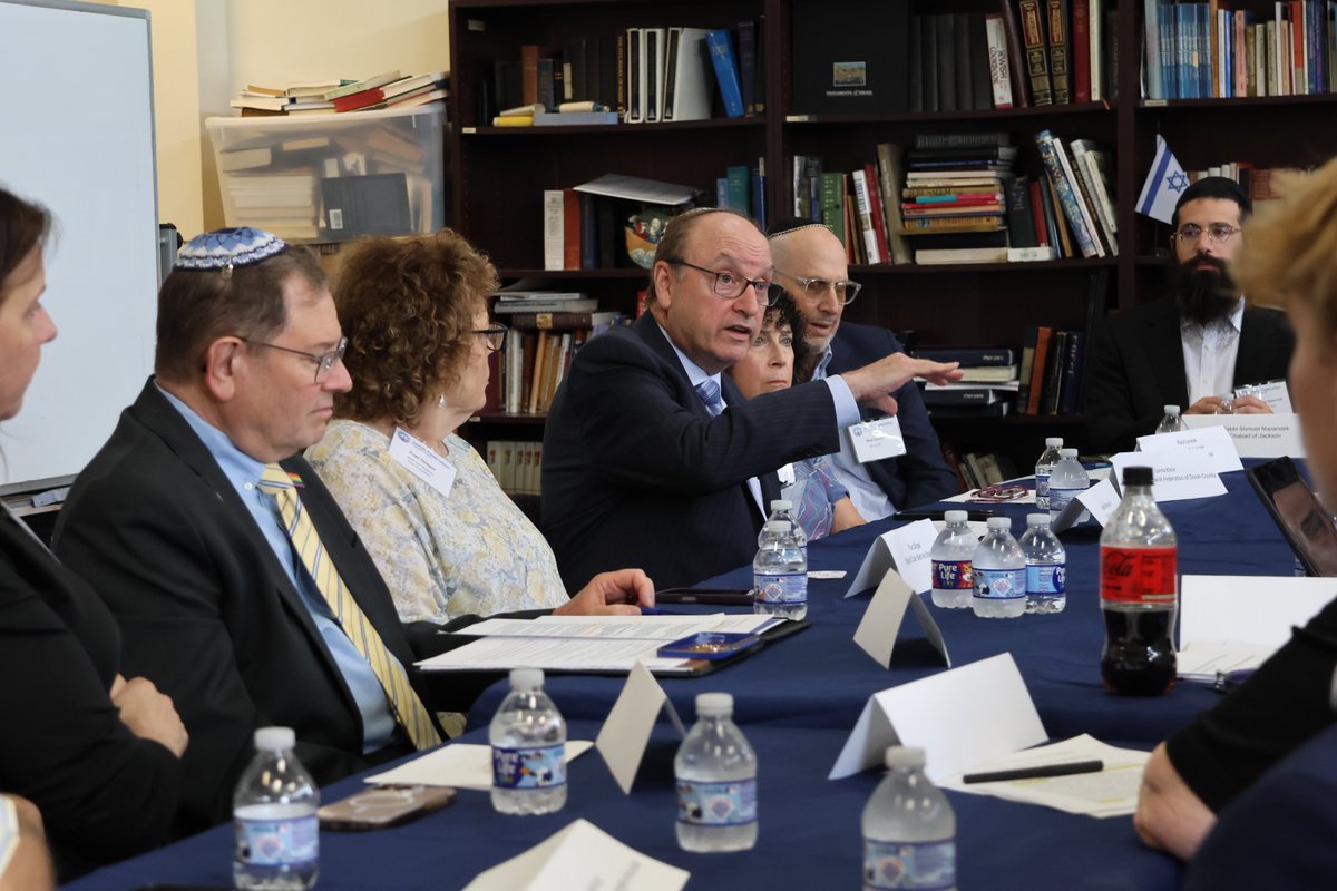 SenatorAndyKim's tweet photo. Today, I visited Synagogue Beth Am Shalom in Lakewood, NJ, to meet with the Jewish Federation of Ocean County and hear from local Jewish leaders about the impact antisemitism is having on their temples and communities.

I heard about the need to invest in further security to ensure every community member can practice their faith without fear for their safety. It's why it’s so important to increase funding for the Nonprofit Security Grant Program.

We must meet this moment head on and ensure that hate has no home in New Jersey.