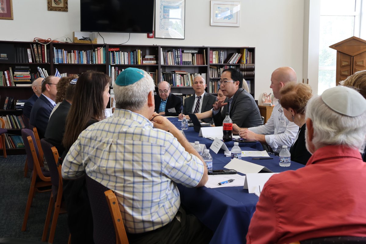 SenatorAndyKim's tweet photo. Today, I visited Synagogue Beth Am Shalom in Lakewood, NJ, to meet with the Jewish Federation of Ocean County and hear from local Jewish leaders about the impact antisemitism is having on their temples and communities.

I heard about the need to invest in further security to ensure every community member can practice their faith without fear for their safety. It's why it’s so important to increase funding for the Nonprofit Security Grant Program.

We must meet this moment head on and ensure that hate has no home in New Jersey.