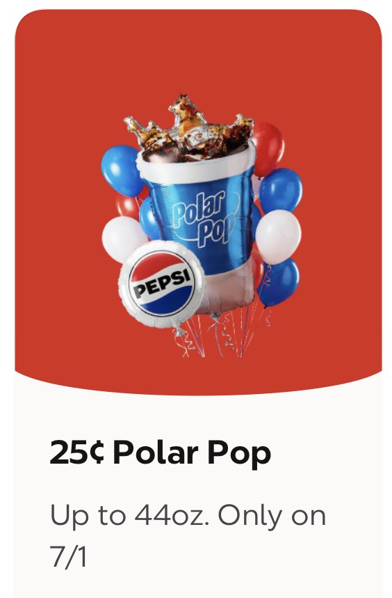 BigJets02's tweet photo. 25 ¢ Polar Pop - today only!

Talk about sip n SAVE! https://t.co/FHTY4PqTC9