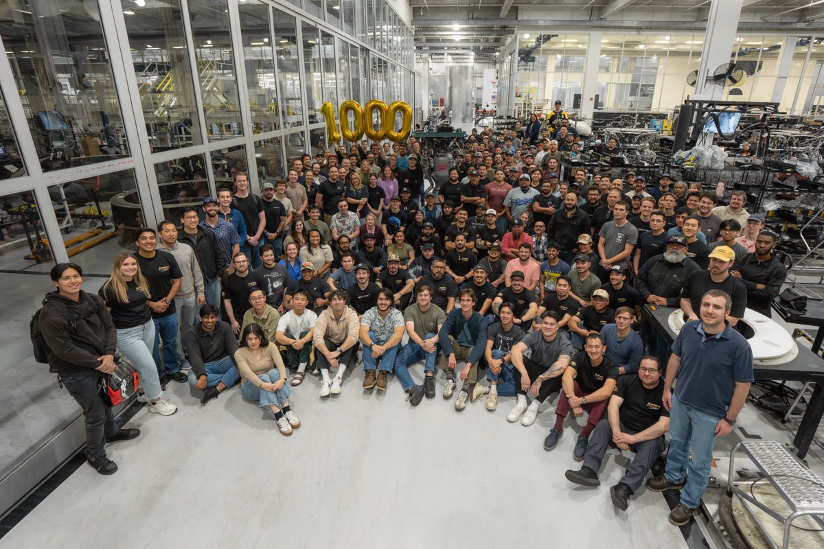SpaceX's tweet photo. Teams recently completed build and acceptance testing of our 1,000th Merlin 1D engine for Falcon’s first stage! With Falcon’s reusability, recovering these engines has enabled continued reliability enhancements, making Merlin one of the most reliable rocket engines ever manufactured