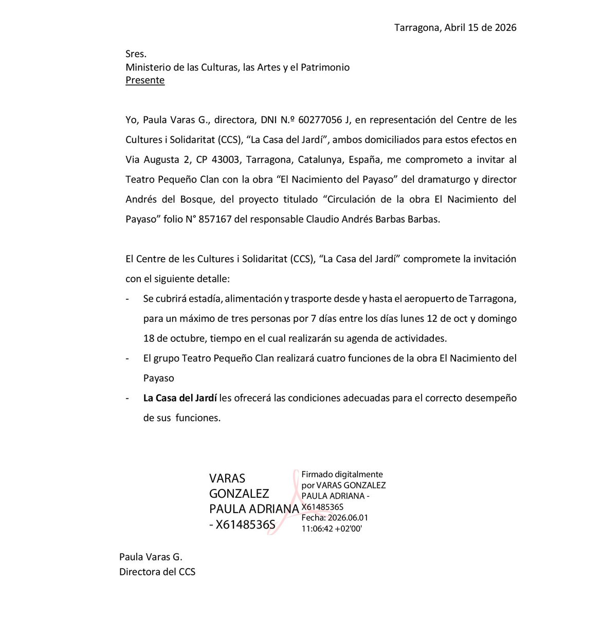 PequenoClan's tweet photo. Tenemos una noticia que nos llena de emoción! 🇨🇱❤️🇪🇸
Después de años de trabajo, hemos sido invitado oficialmente por el Centre de les Cultures i Solidaritat "La Casa del Jardí", en Tarragona (España), para presentar nuestra obra "El Nacimiento del Payaso". https://t.co/zieVugsWL0