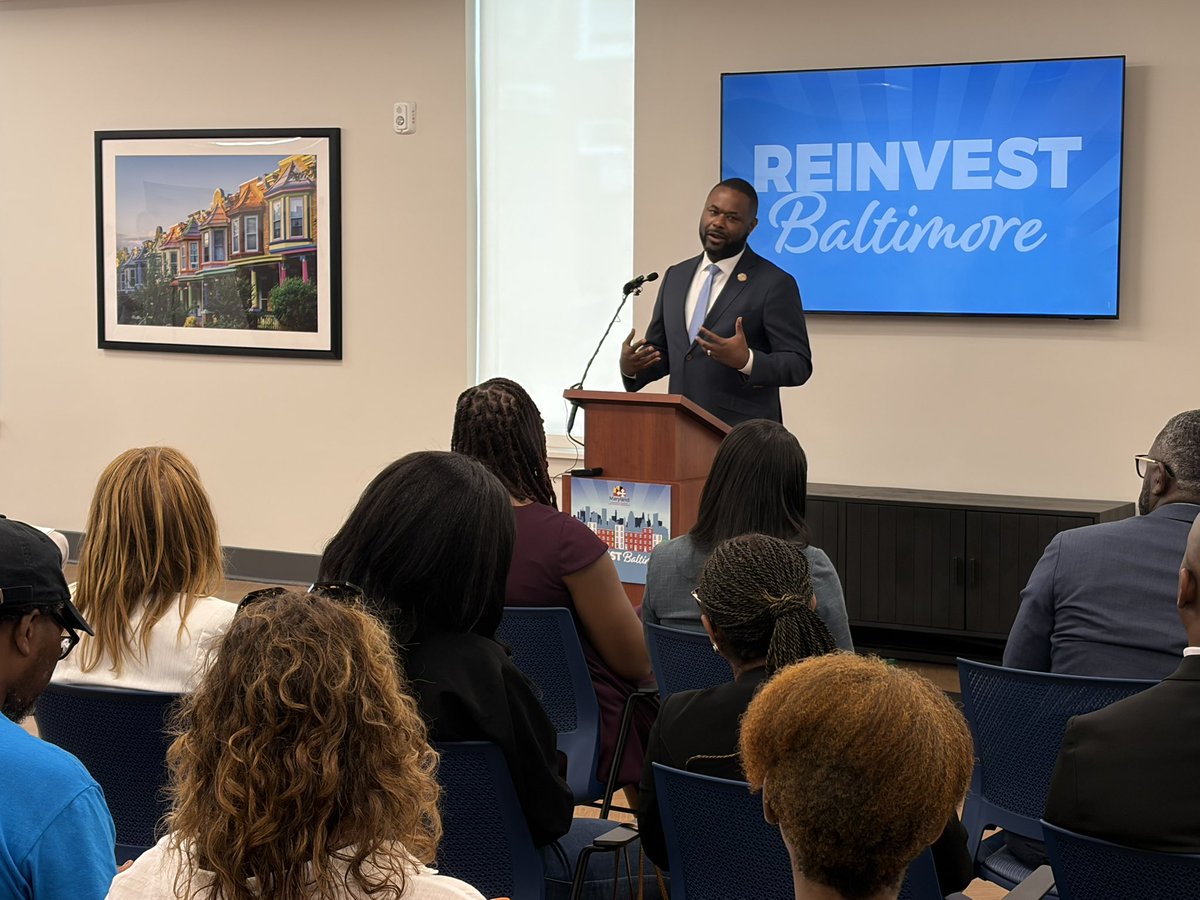 BUILDBaltimore's tweet photo. Today marked the 3rd announcement of BVRI funding from @MDHousing for Baltimore neighborhoods to address the city’s vacant housing crisis. This historic step—announced at the Hammond in Johnston Square &amp; paired with investments in homeownership incentives—is a huge step forward. https://t.co/zbLQRc483Z