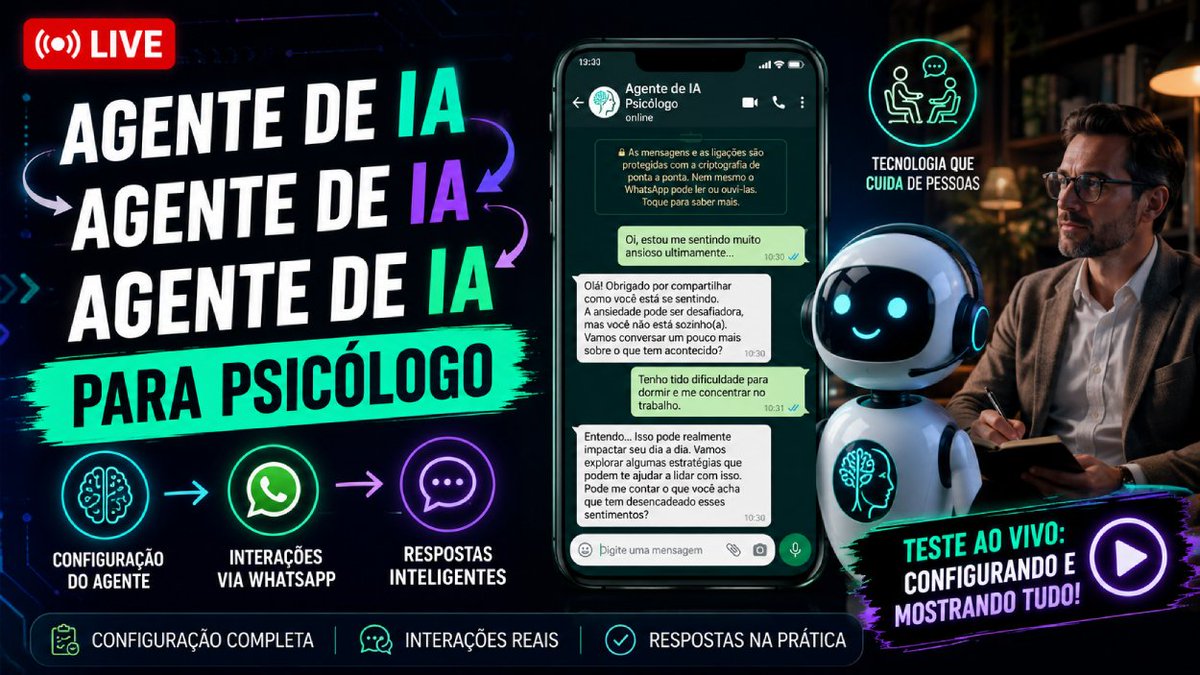 thiprogramador's tweet photo. Como Funciona o Agente de IA para Psicólogos no WhatsApp (Live)

https://t.co/K8jKwlI20K https://t.co/ssAyncRhj2