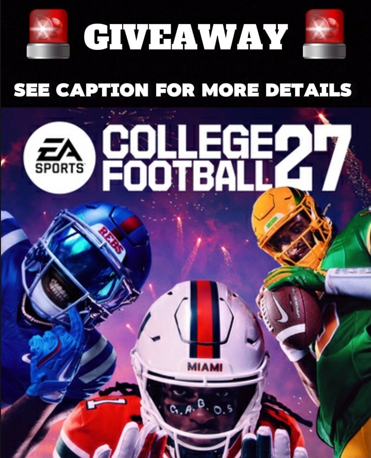 SdudeHeinzShow's tweet photo. 🚨 College Football 27 Giveaway🚨
• RT this post
• Follow @sdudeheinzshow 
• Sub to my YouTube channel
link here 👇👇
https://t.co/J0ktBeQslp
• Comment "done" when finished 

Winner announced July 7th https://t.co/7slfgo9wje