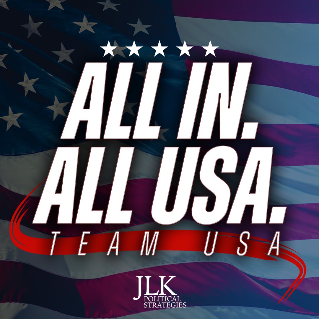 JLKPolitical's tweet photo. 🇺🇸 JLK is all in for Team USA! Let's bring home the win! ❤️🤍💙 https://t.co/fTLB45V4in