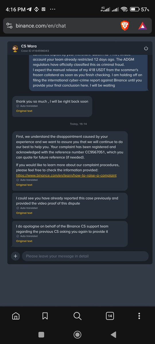 MarouHoussam's tweet photo. @BinanceHelpDesk Binance, I’m done! You confirmed 'QuickTND-PRO' is a fraudster &amp; banned him, yet your failed security let him withdraw my 418 USDT after I reported it. You hold his funds but refuse to compensate me. You’re protecting a scammer's profits! @BinanceHelpDesk @_RichardTeng" https://t.co/Ul8viuAK2L