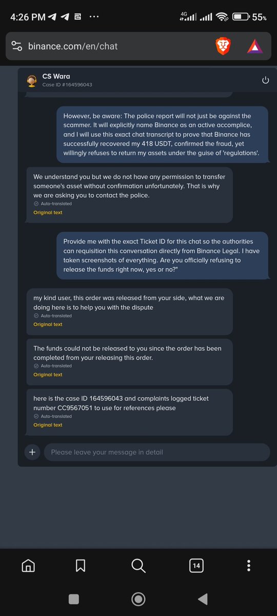 MarouHoussam's tweet photo. @BinanceHelpDesk Binance, I’m done! You confirmed 'QuickTND-PRO' is a fraudster &amp; banned him, yet your failed security let him withdraw my 418 USDT after I reported it. You hold his funds but refuse to compensate me. You’re protecting a scammer's profits! @BinanceHelpDesk @_RichardTeng" https://t.co/Ul8viuAK2L