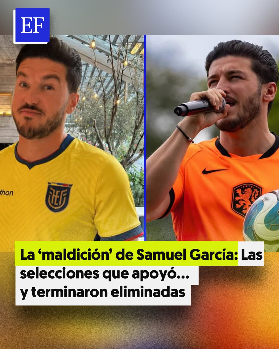 ElFinanciero_Mx's tweet photo. ⚽️👕 ¿La ‘maldición’ de Samuel García? En redes sociales revivieron la teoría de que las selecciones a las que el gobernador de Nuevo León les muestra apoyo terminan eliminadas. Países Bajos, Japón y Ecuador ya forman parte de la lista… y ahora los aficionados piden que use la camiseta de Inglaterra. 🇲🇽😂 https://t.co/QuPuoa93mb