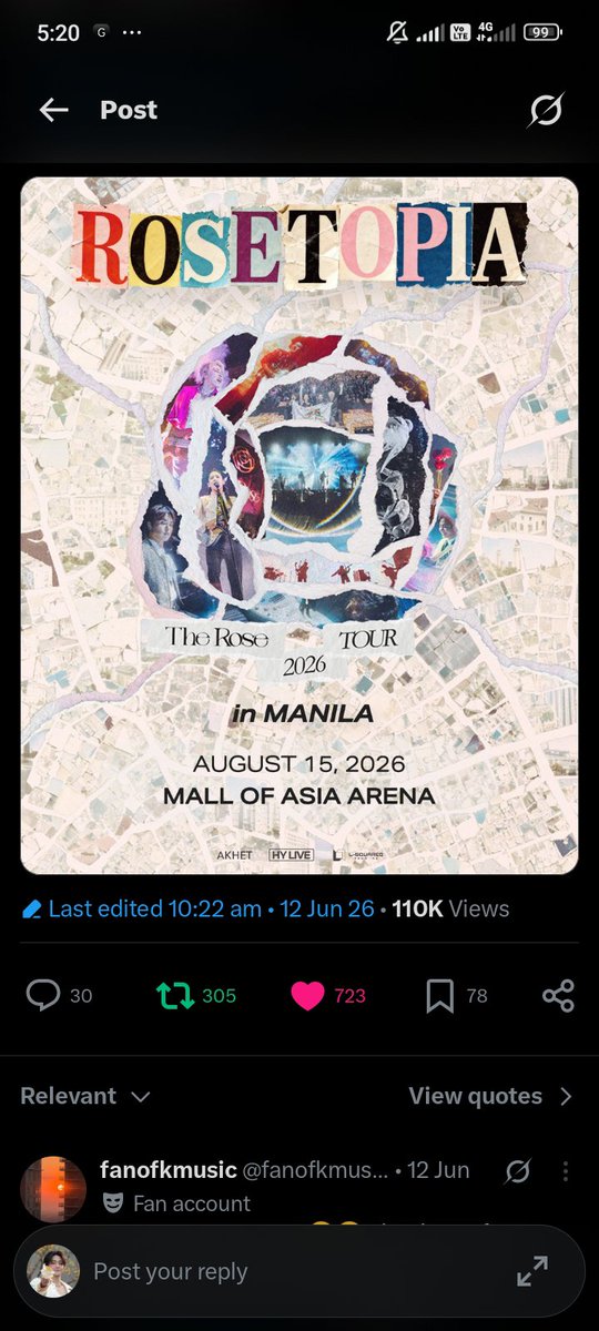 BrainiacKevin's tweet photo. @parksbabi One day, I'll finally say, "I made it. I finally saw The Rose." 🤍

thank you so much for your genuine kindness to make this possible. God bless youuuu 💛💛 https://t.co/uJxAVIurhU
