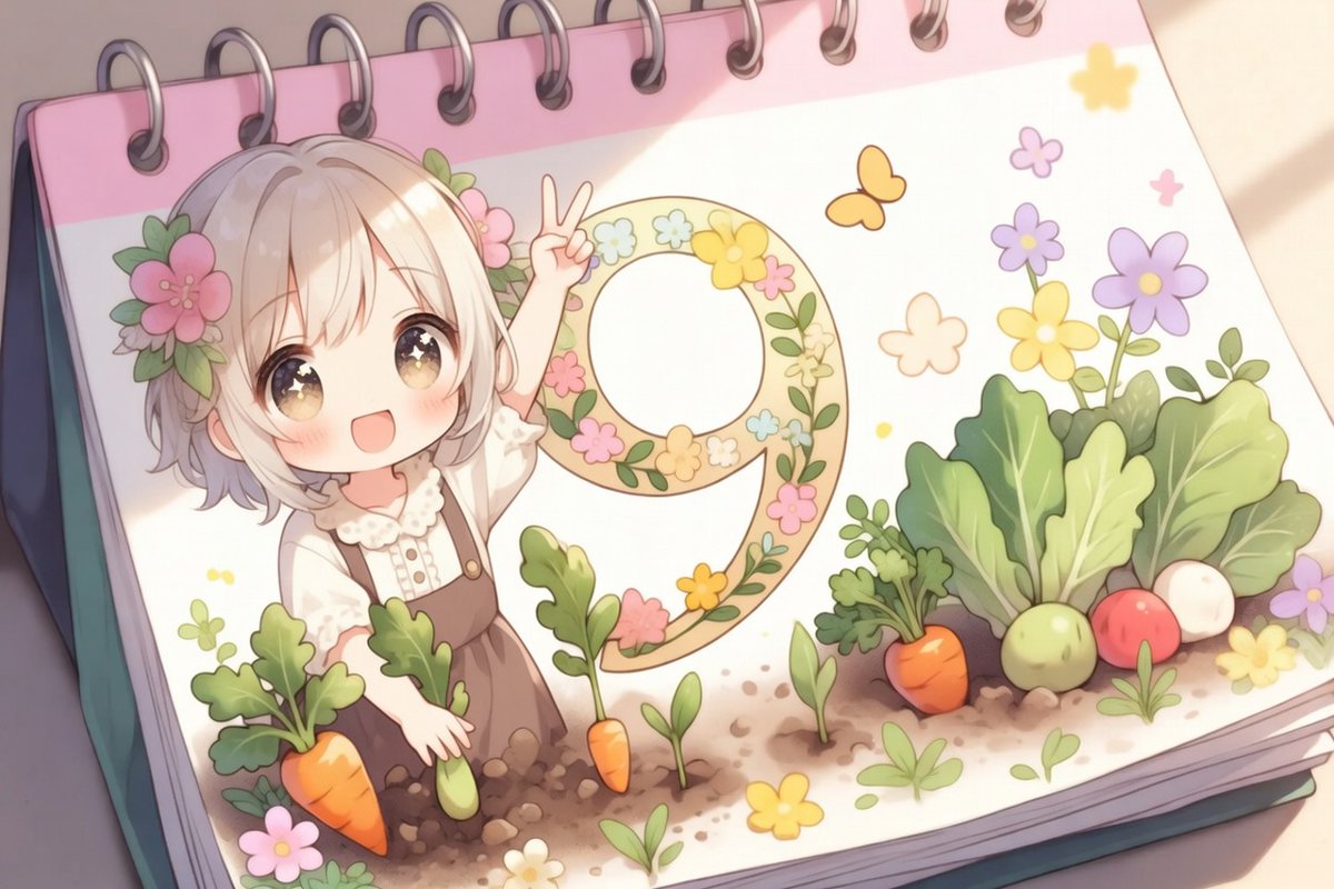 nxvac's tweet photo. 芽吹く季節は今日も心の畑で歌う🌱

ぱらりと暦をめくれば畑の一年が始まる🍀
野菜の育ちと季節の巡りを親子で発見🌼

わくわく読めて自然がぐっと近づく🌞
九周年の感謝を込めてぜひ読んでね📚

#MyXAnniversary #家庭菜園 #野菜 https://t.co/R3sF7jIjEQ