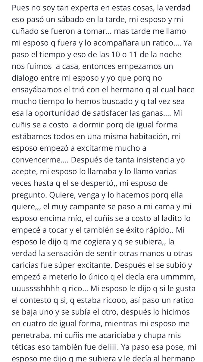 Relatos_col's tweet photo. Relato anónimo 👻

Título: UN TRIO ENTRE MI ESPOSO Y MI CUÑIS

Ojo con esta historia que nos quitará el sueño!!😈💦

📥DM abierto para leerte. 

#experimentar #trio #swingler #single #colombia #relatoerotico https://t.co/3zZ6Fm5DMP