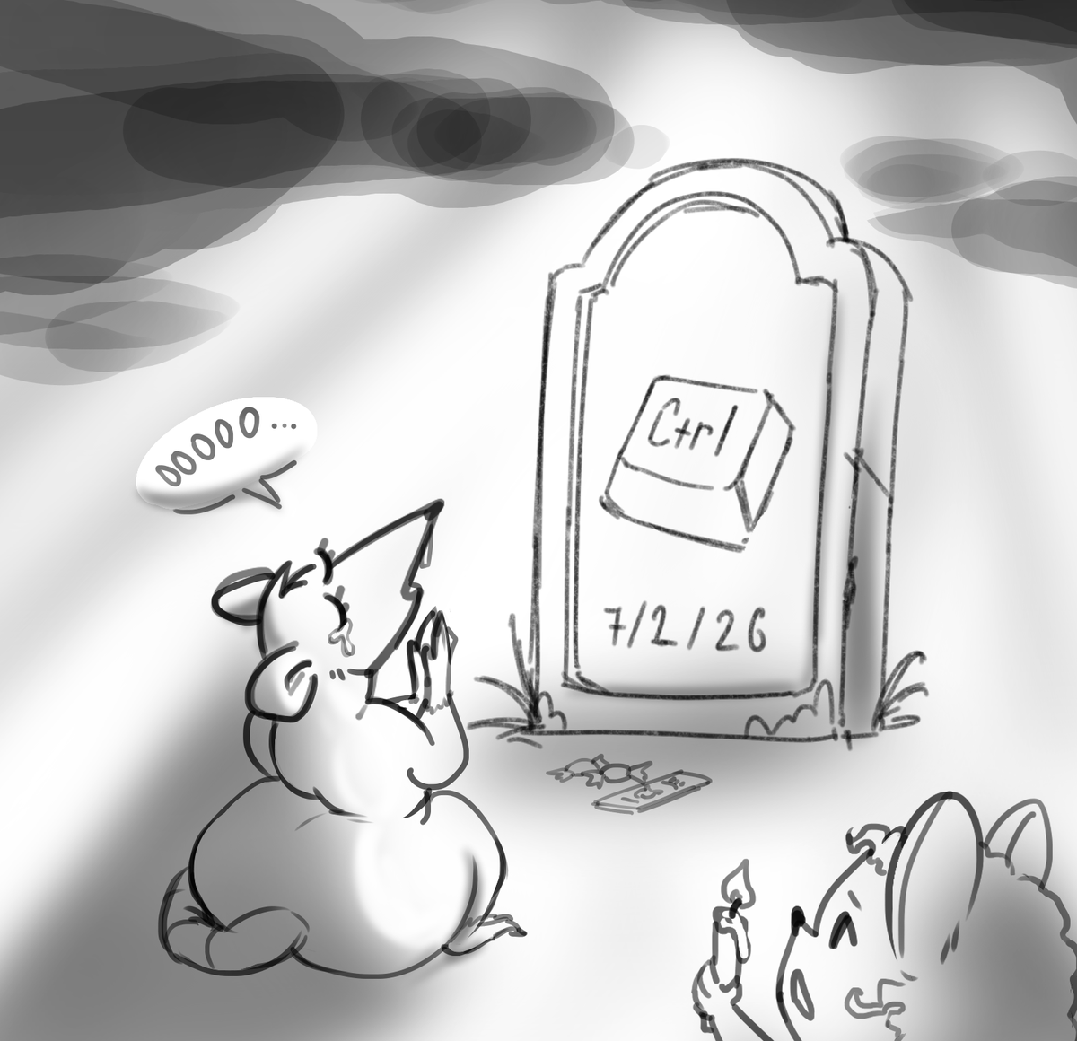 BukaTopaART's tweet photo. The unexpected death of my Ctrl and the wake with @Dr0ler https://t.co/nlnd0cgXnE