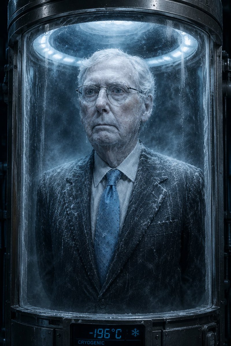 TheRicanMemes's tweet photo. They got Mitch McConnell cryogenically frozen until they need him to vote against any Trump backed bills 🥶 https://t.co/JgQiLmXSNb
