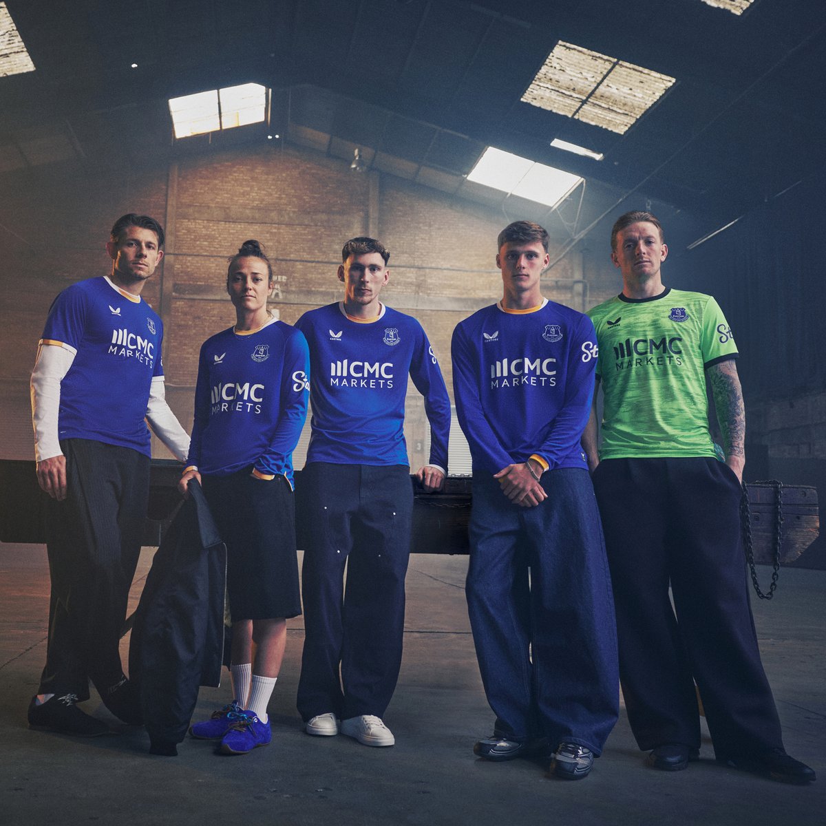Everton's tweet photo. Our 2026/27 home kit – available online and in-store now! 🔵
