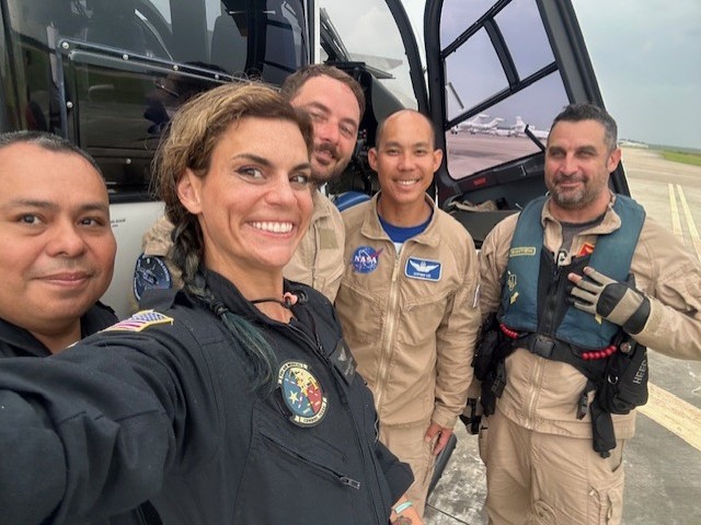 PHIAirMed's tweet photo. Talk about some out of this world guests 🚀 Our PHI Med 1 Conroe team was recently visited by some friends from @NASA! https://t.co/Id6hV1e4g2