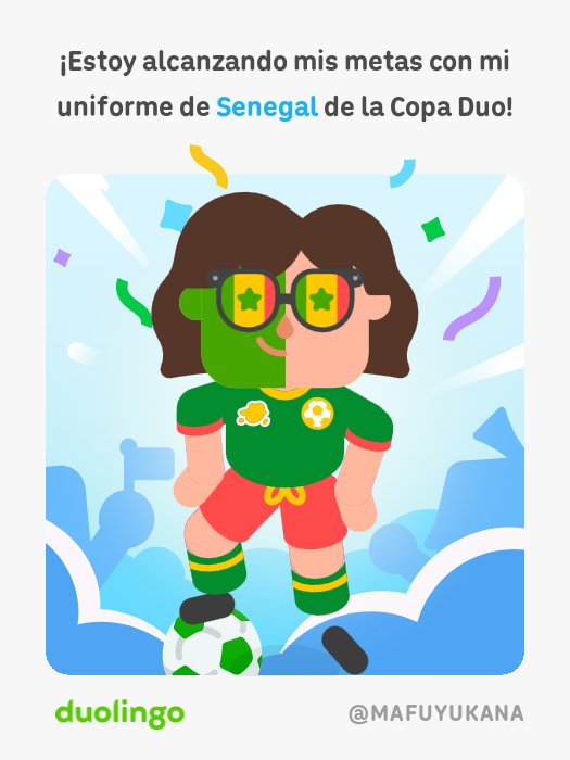 Kanna_OK's tweet photo. ¡Conseguí un disfraz de Senegal en Duolingo! https://t.co/TDU1SueVol
