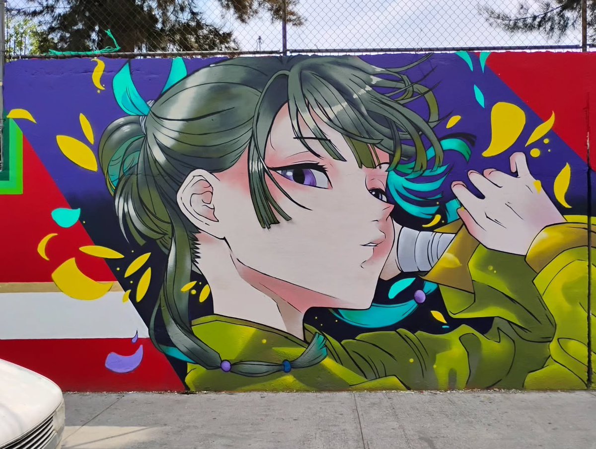 AnimetrendsRE's tweet photo. Beautiful art by Maomao (The Apothecary Diaries) in Mexico City.

The artist is ekns01 https://t.co/eFFAghdVA3