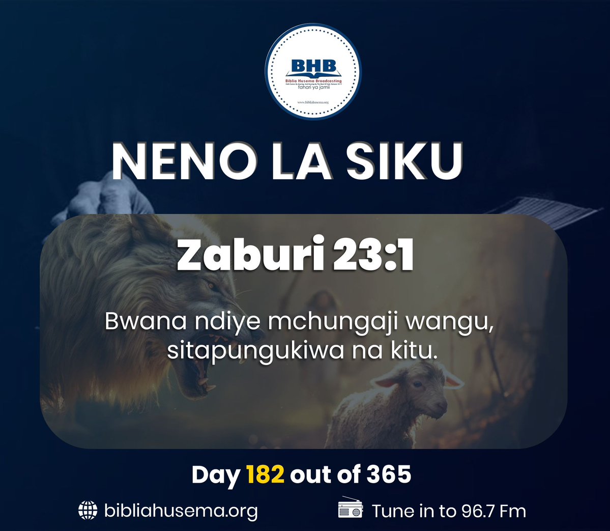 BHusema's tweet photo. Bwana ndiye mchungaji wangu,

Tufuate kwenye channel yetu ya whatssap kwa hizi na hata habari za hivi punde; https://t.co/Qejgb8gTDz https://t.co/FPCZXkiH4x