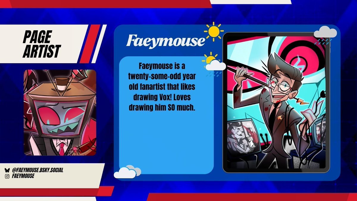 Anewerazine's tweet photo. 📡 New signal detected: @Faeymouse 
Fast as a mouse, impossible to mute. 
#AnewEraZine #Vox #HazbinHotel https://t.co/DwO1W1Tdky