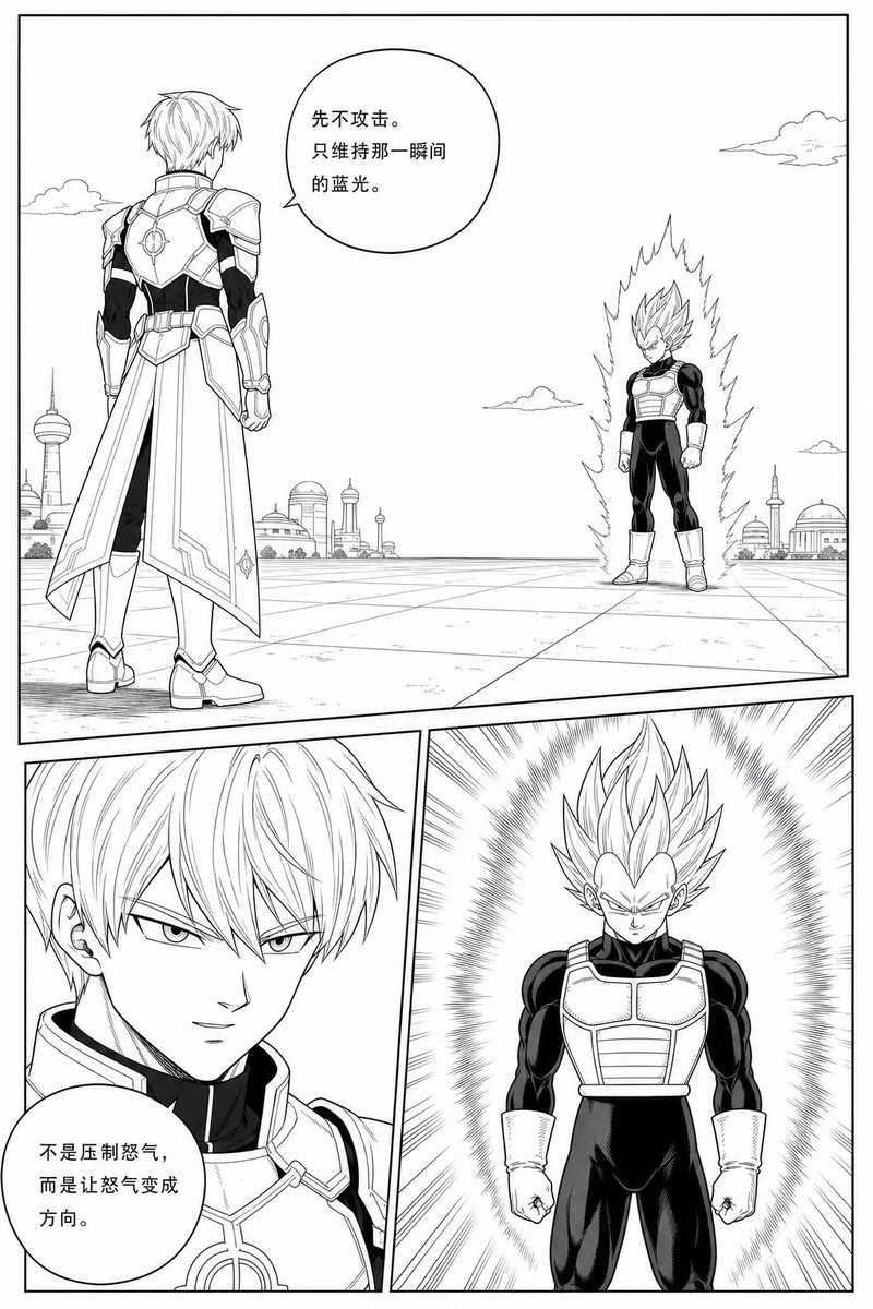 skysbird's tweet photo. 【赛亚人王子 Prince of Saiyans】第77话《超蓝的第一瞬间！裂缝探针来袭》

贝吉塔逼近真正的超蓝，裂缝深处的新探针也开始苏醒。

Episode 77 / pages 1-4
#Vegeta #DragonBall #MangaArt #FanComic https://t.co/q8V8cYZ2g7