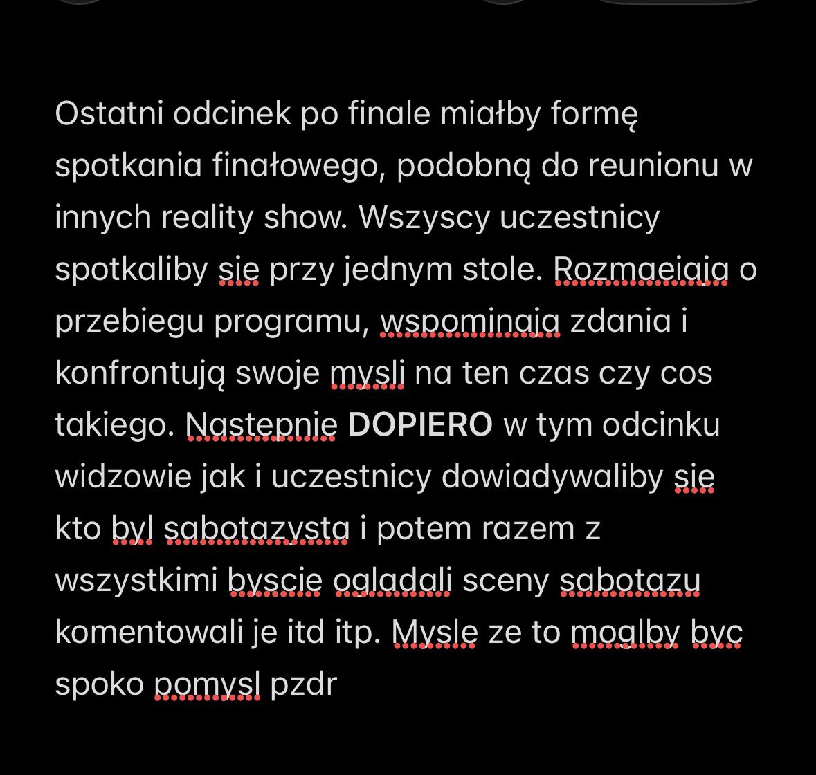 Reiwilooo's tweet photo. @reZigioro Apel co do sabotazysty 6 wpadlem na pomysl “finalowego” odcinka mysle ze to jest genialne: #sabotażysta5 #sabotażysta https://t.co/TIb1aILa2o