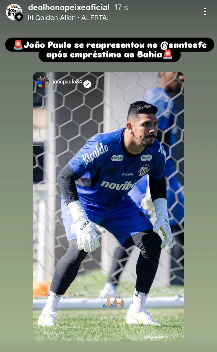 deolhonopeixe's tweet photo. 🚨VOLTOU🚨

Goleiro João Paulo foi a novidade do @SantosFC no treino desta quarta-feira. O contrato do arqueiro junto ao Bahia terminou neste último dia 30 e, por isso, JP pode trabalhar em dois períodos no CT Rei Pelé... #deolhonopeixe https://t.co/MX6313HjT0