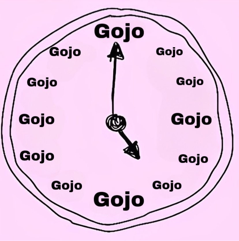 whimsymomo's tweet photo. Good morning. It’s missing gojo hours. https://t.co/pl4hOcE8RI
