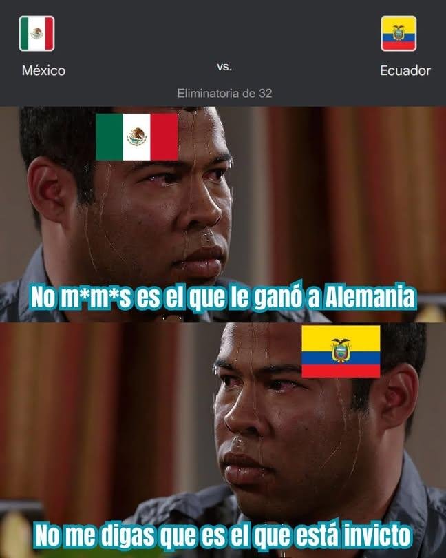 DavidAr89194362's tweet photo. @keoo_123r @allietteScalici @FIFAcom @FIFAWorldCup Y literalmente nosotros tomamos muchas cosas con humor como esta imagen.
Pero que vallan y hagan un desmadre y aparte insultando y agrediendo, eso es muy mal visto. https://t.co/ogFtapE6xQ