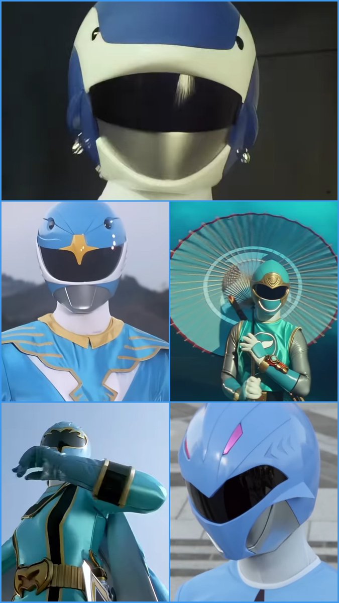 4everToku's tweet photo. Beautiful Blues 💙🐬🐦🧜🏻♀️🦈🩵 #supersentai #liveman #jetman #hurricanger #magiranger #zyuohger https://t.co/DoDquVBIvD