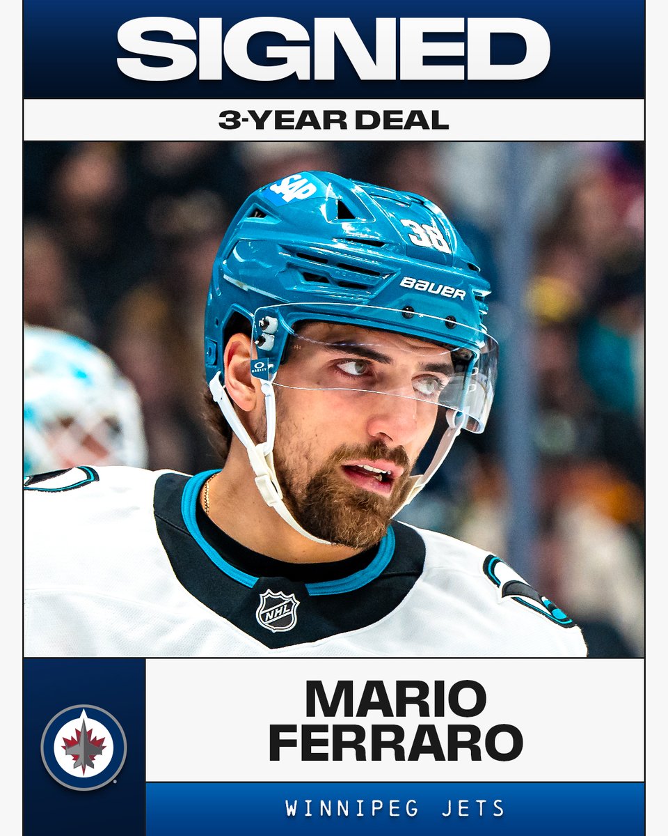 NHL's tweet photo. Here we go! ✈️

Mario Ferraro is joining the @NHLJets! #NHLFreeAgency https://t.co/lheJlspdaW