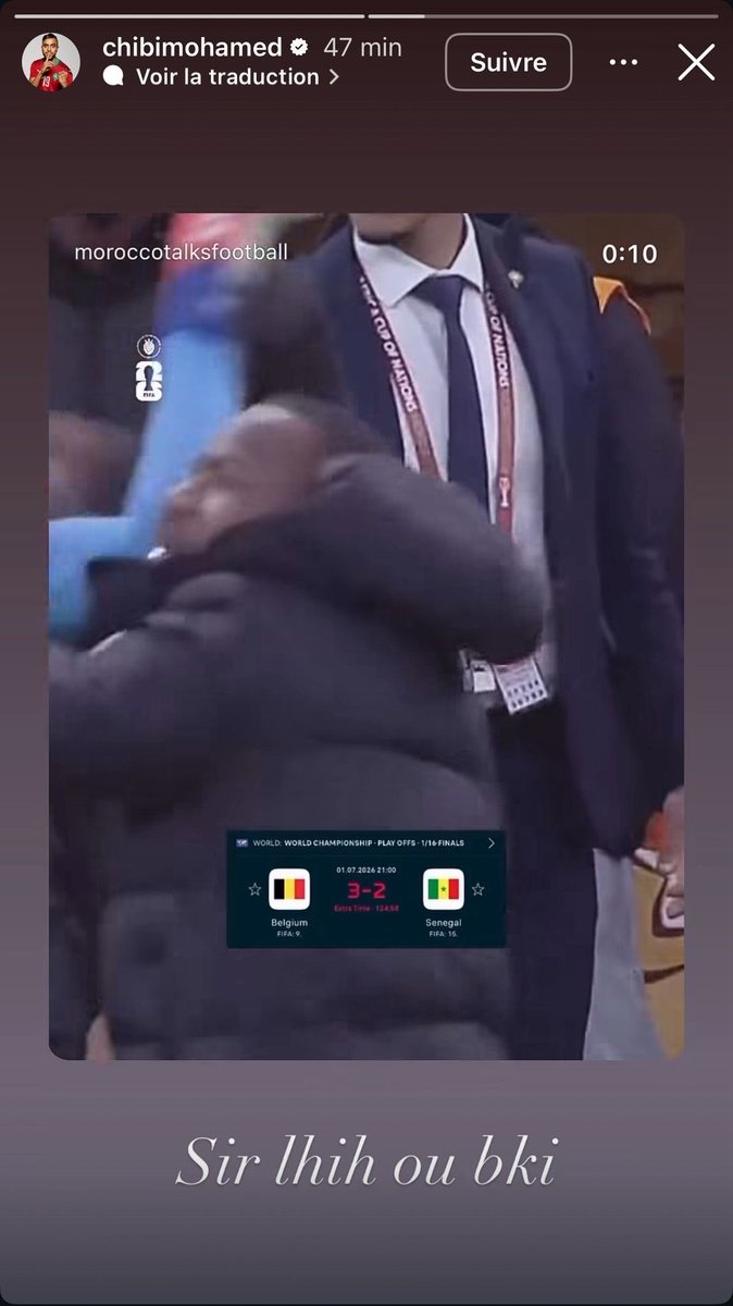 MountakhabOf's tweet photo. 📱 La story de Mohamed Chibi 🇲🇦 🤣

LÉGENDE DU PAYS ❤️❤️🤣🤣 https://t.co/XCIrd4a9Wd