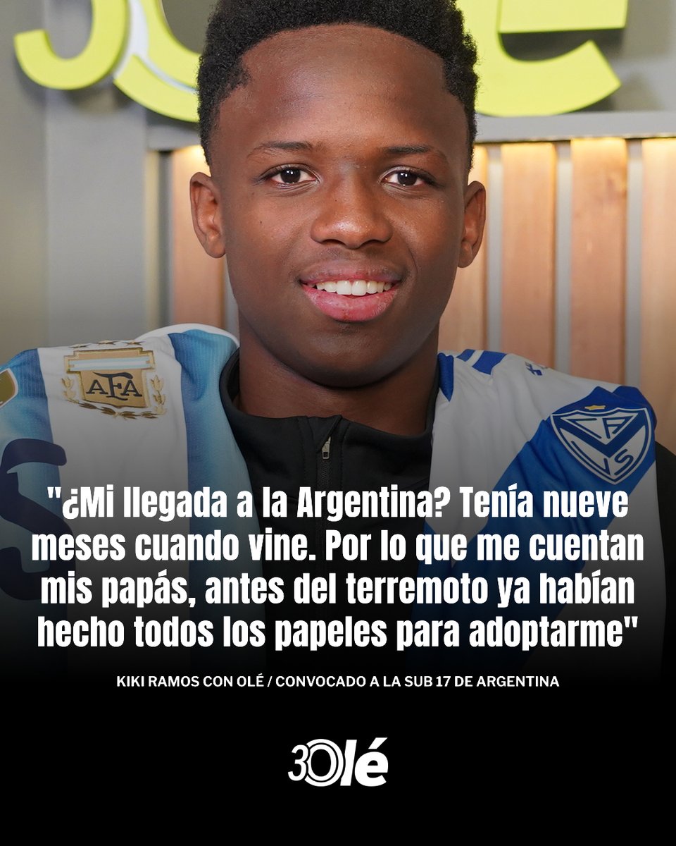 DiarioOle's tweet photo. Kiki Ramos, citado a la Sub 17 con Argentina, le contó a Olé cómo llegó desde Haití y el rol clave de sus padres 💙🇦🇷

✍️ Por @nicolaroccanarv https://t.co/oFDbBtiUUa