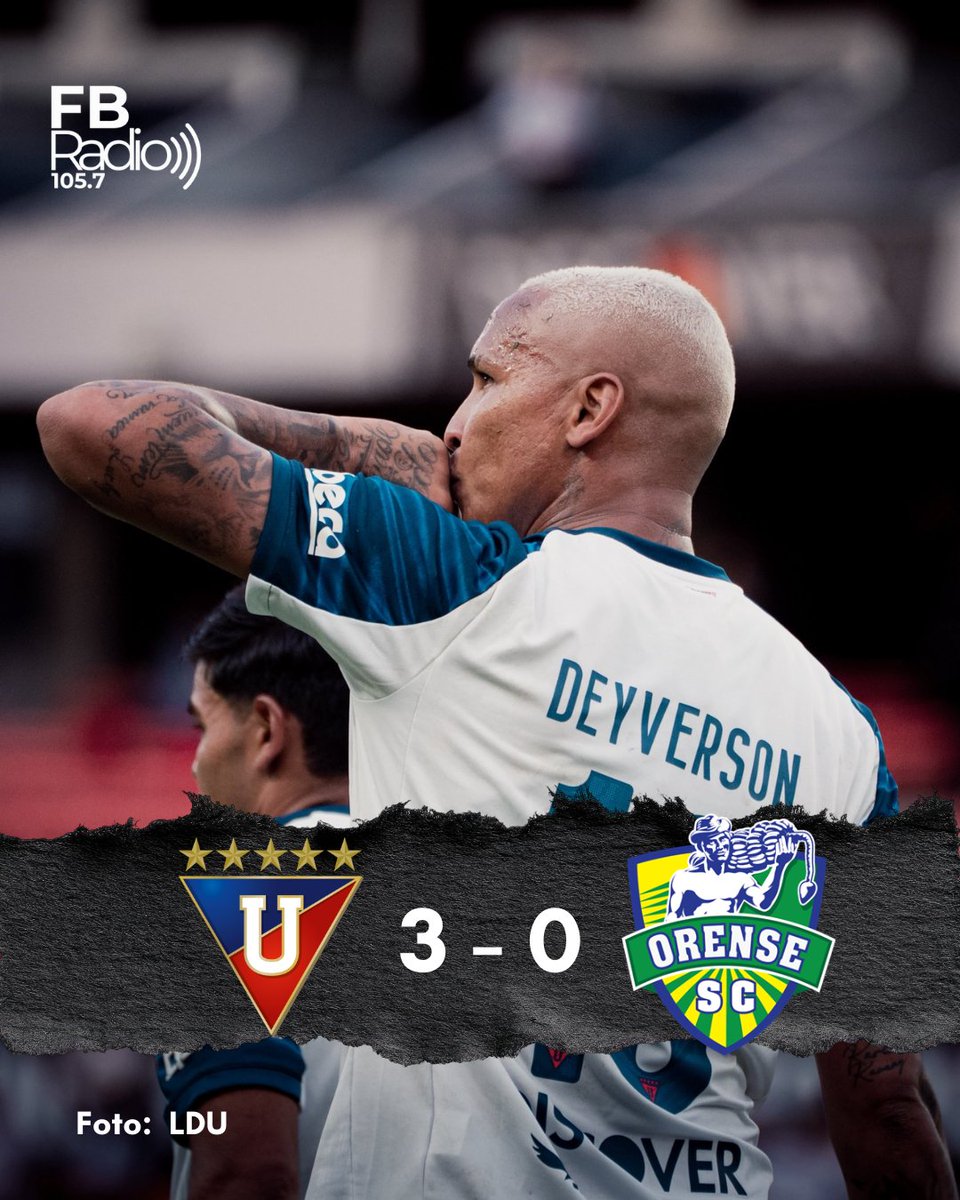 FBRadio1's tweet photo. El fútbol se cura con fútbol, y hoy Liga Deportiva Universitaria viene a curar a su hinchada con una goleada en el Rodrigo Paz Delgado.
3 puntos valiosos en el torneo nacional.
Sintoniza #FBRadio 105.7 #FM o descárganos aquí: Android: https://t.co/6xtSNdgofO Apple: https://t.co/FSMYVU1YJn