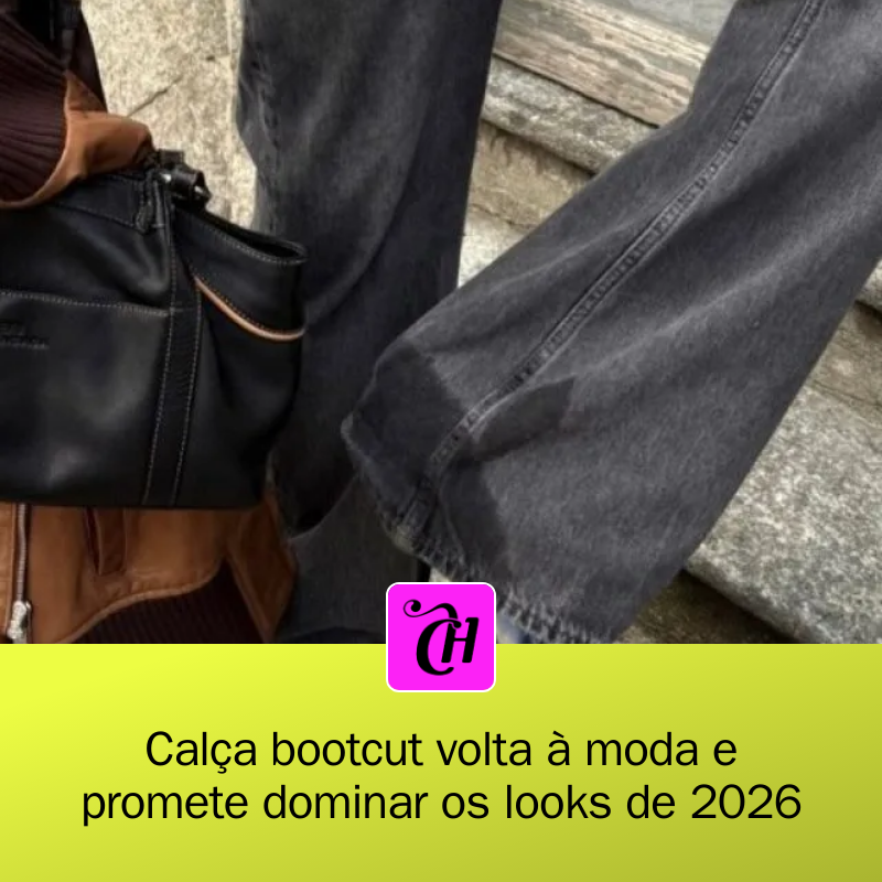 CAPRICHO's tweet photo. 🚨✨ A calça bootcut está de volta e promete ser a grande estrela de 2026! Com sua modelagem que valoriza botas e um toque vintage irresistível, ela reinará no street style. Prepare-se para looks incríveis! #Bootcut #Moda2026
https://t.co/J7cVz2O3WV https://t.co/Rq0Q2Tg7jG