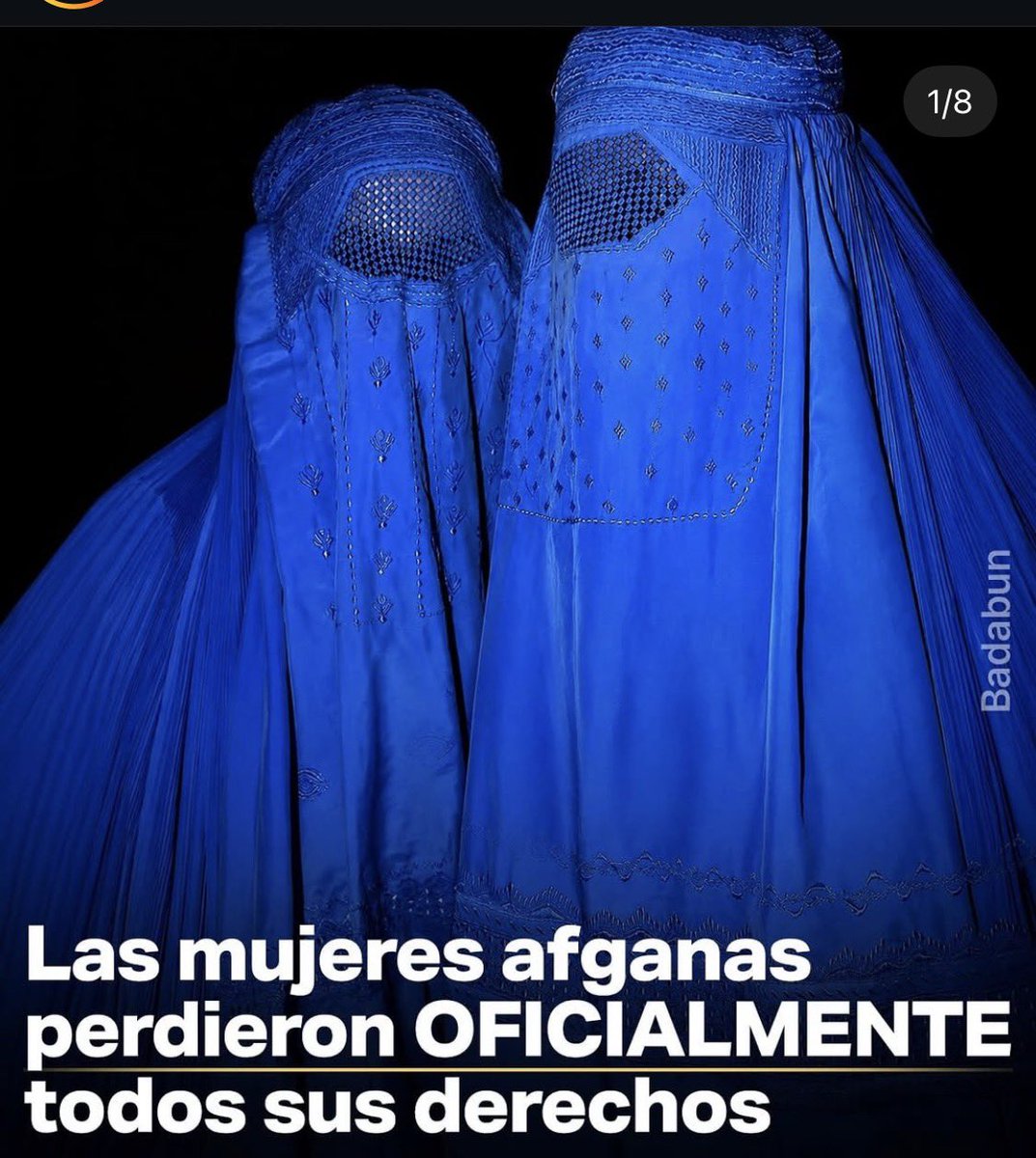 Isa718372390364's tweet photo. Les quitaron hasta la voz.

Mientras yo escribo, elijo a dónde ir libremente, tomo café hay mujeres que no tienen ningún derecho a absolutamente nada,¿quién lucha por ellas? El mundo es ciego. https://t.co/auxBkN2FSW