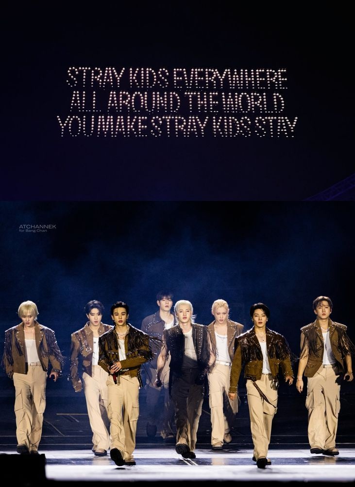 SKZCrave's tweet photo. Korean news outlets confirm that all 5 shows for Stray Kids’ world tour ‘RUN IT’ in Seoul are 100% SOLD OUT. https://t.co/4NFlJ3J9ni