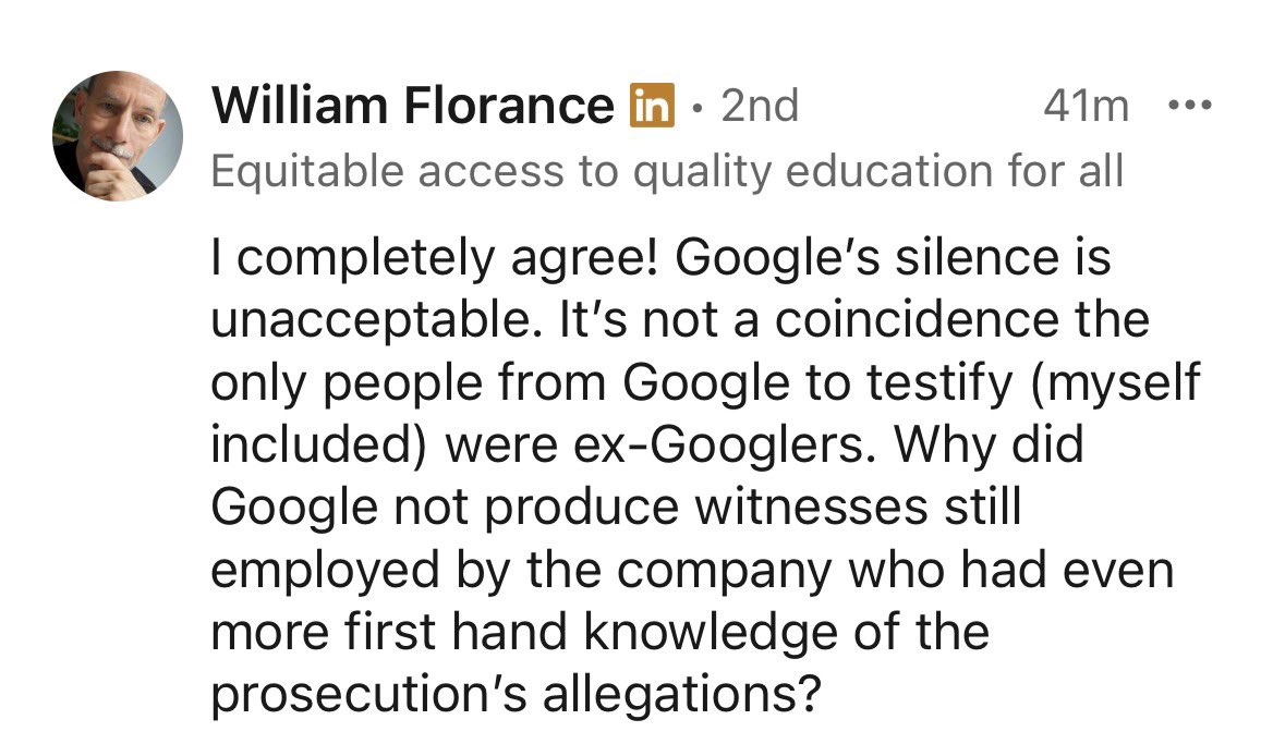 TomWrightAsia's tweet photo. Ex-Google employee slams Google for failing to support Nadiem Makarim. 

An Indonesian court put Nadiem in jail on trumped up charges of bribing Google to invest in his company. 

Google failed to attend the trial, and has only posted a denial on an obscure local blog. https://t.co/EFMaxhr316
