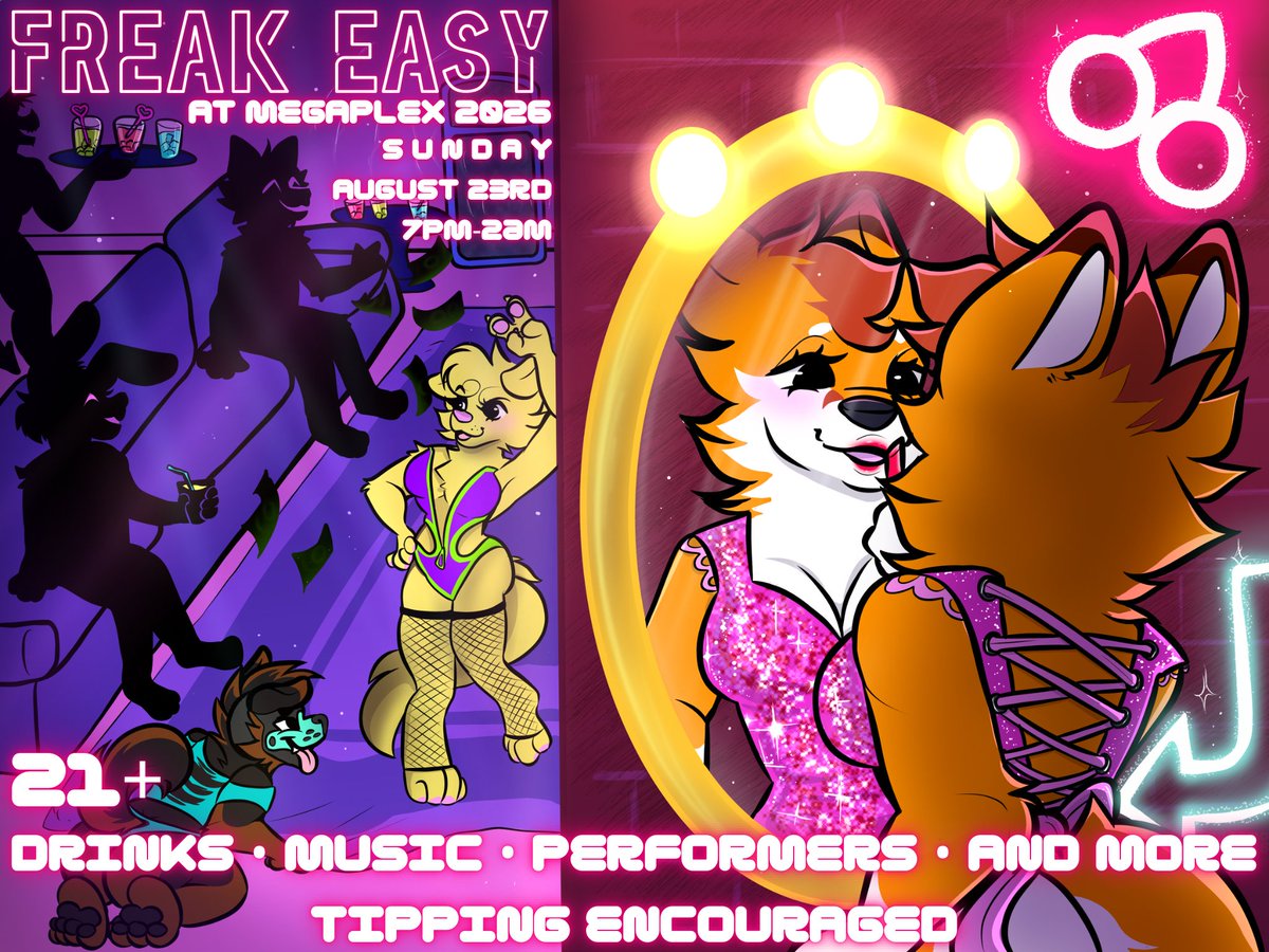 ADOdyssey's tweet photo. Join us at the Freakeasy and end the weekend with a enticing night of drinks, music, fun, and sexy performances!

21+ Only IDs will be checked

Room: will be announced in group chat

Rules will be posted in the chat!

Waiting Room: https://t.co/LLbj08u7JR

Art: @Frisky_FennecAD https://t.co/fE3d8hIcKd