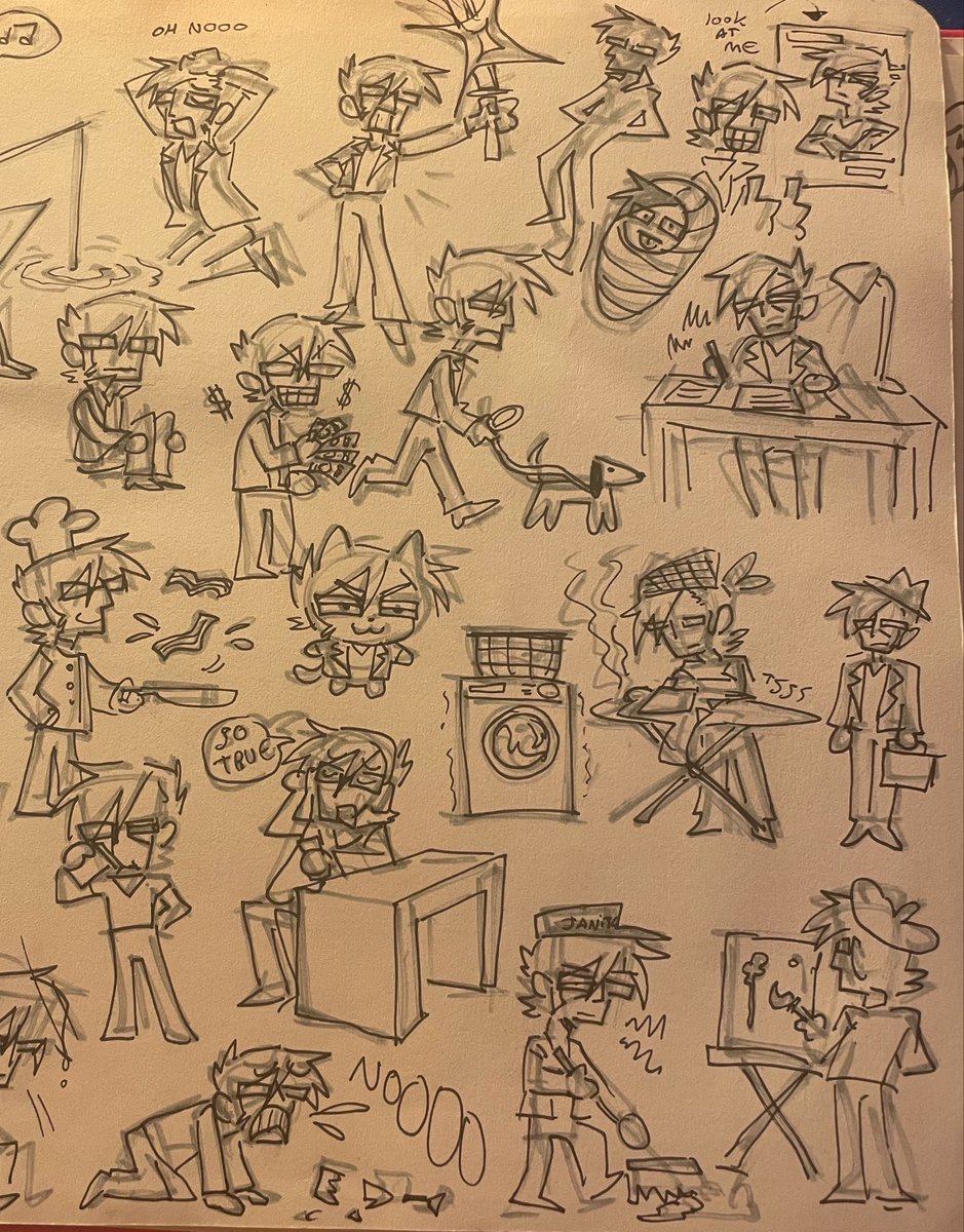 clownyfoolery's tweet photo. many gids for the last page in my sketchbook 😭 https://t.co/oGgJ2618Rt